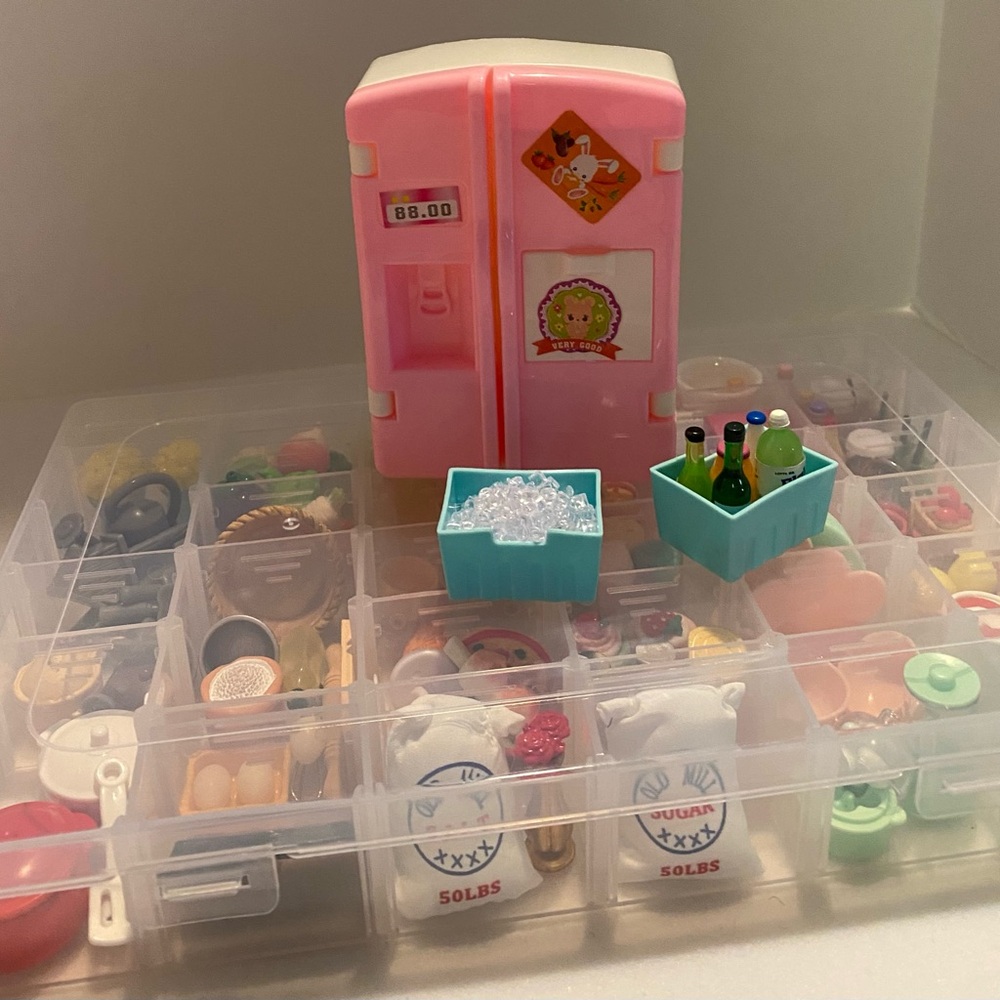 Pink Refrigerator/Storage Organizer/Everything Pictured-AWESOME GIFT!